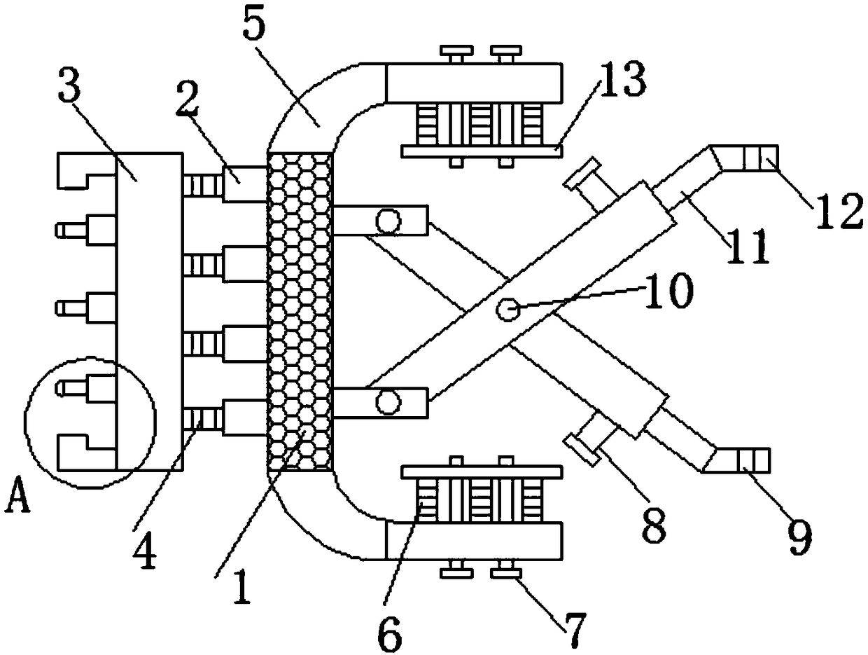 Automobile anti-collision beam with buffering effect