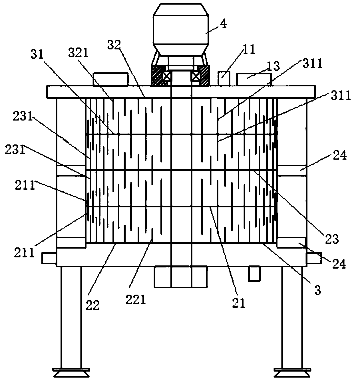 High-temperature-resistant anti-corrosion rotational flow shear type gas-liquid separator