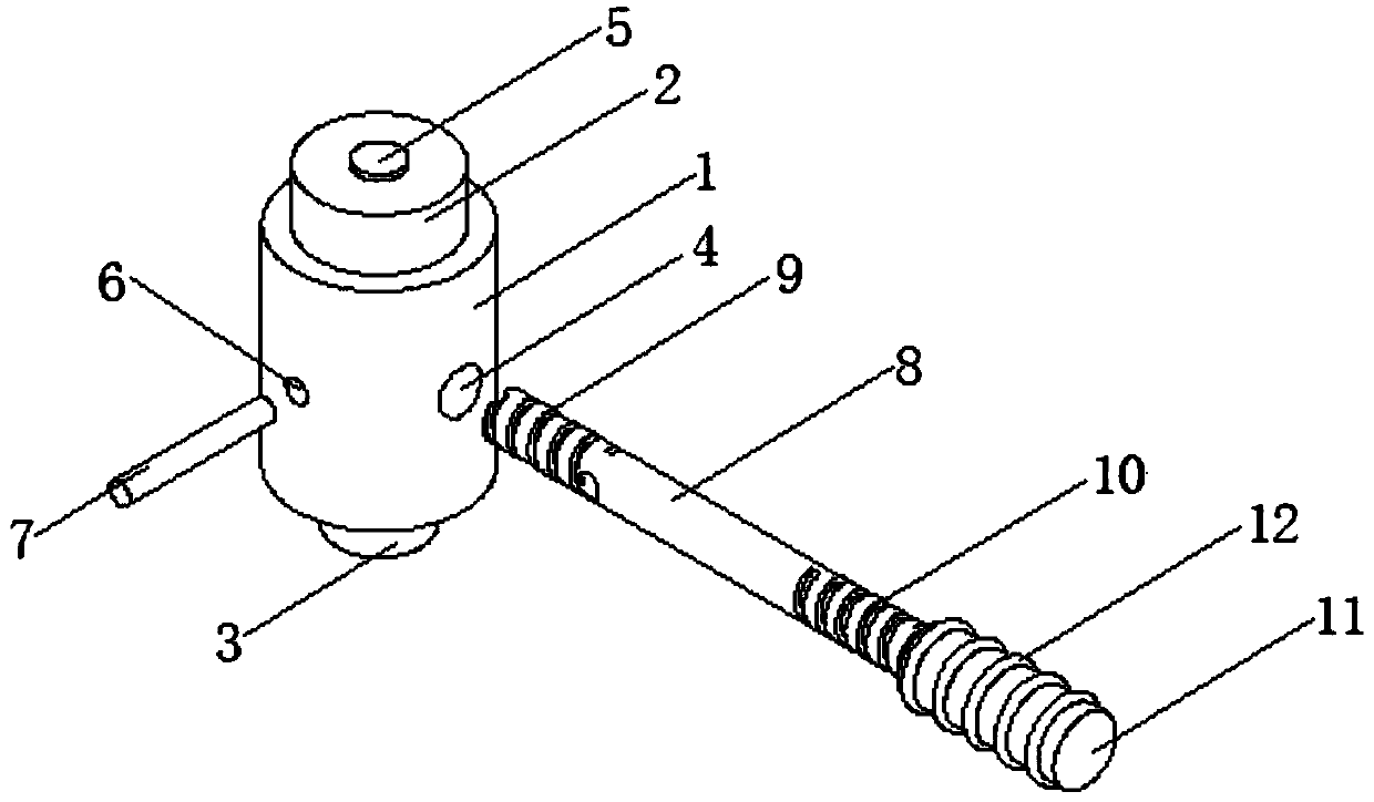 Neurological clinical percussion hammer for testing knee-jerk response