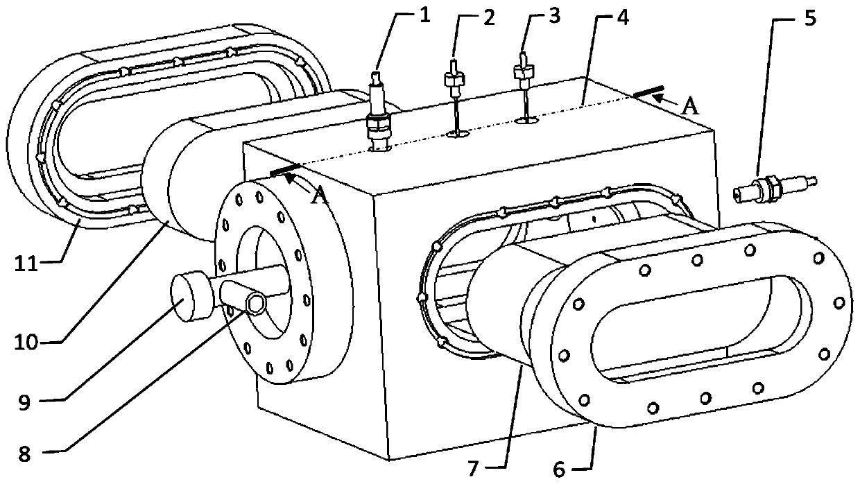 Visual constant volume combustion test device and method for realizing turbulent flame and shock wave