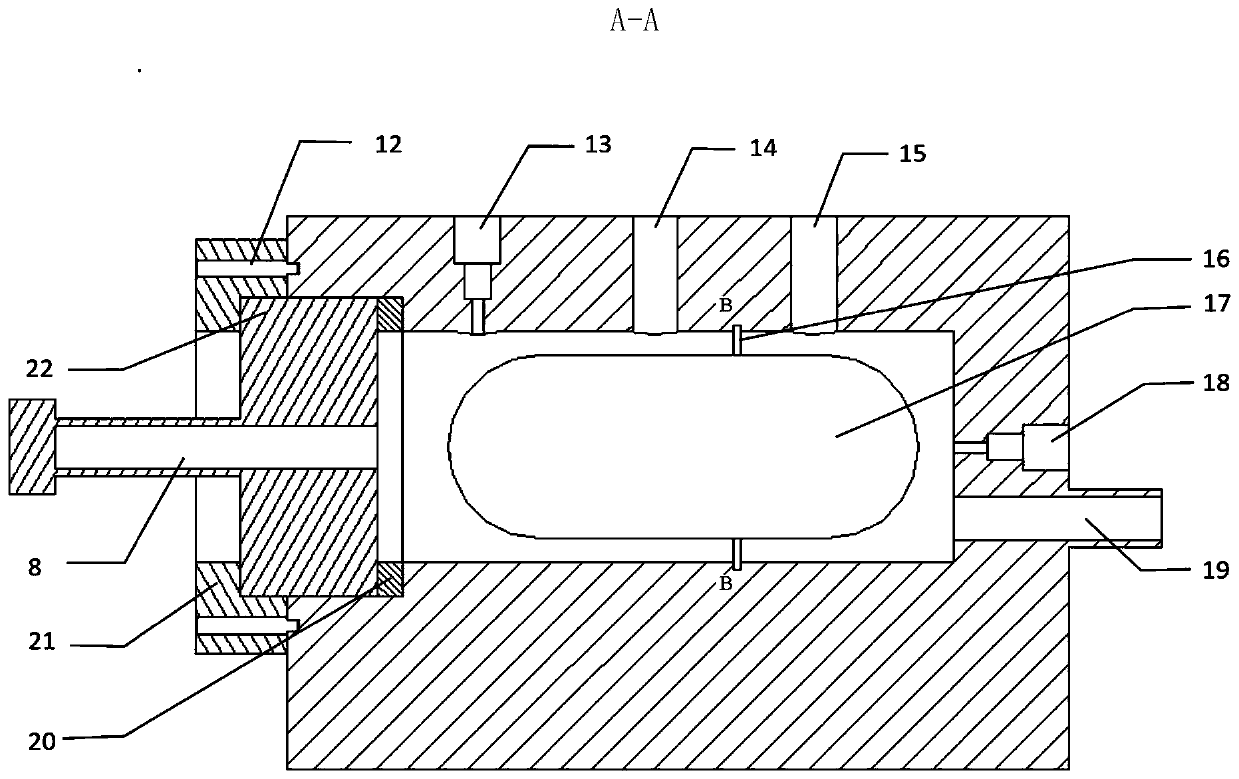 Visual constant volume combustion test device and method for realizing turbulent flame and shock wave