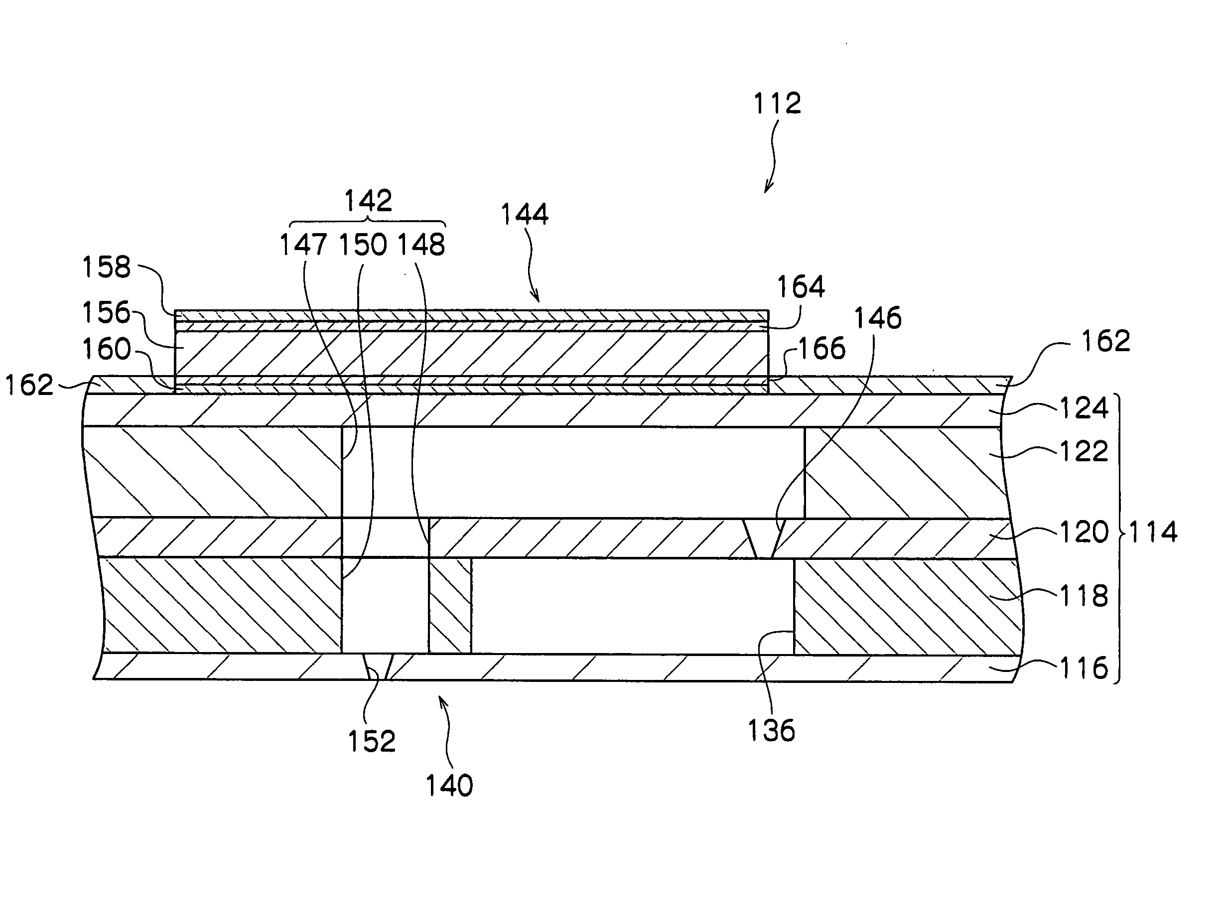 Piezoelectric element, liquid droplet ejection head, and liquid droplet ejection apparatus