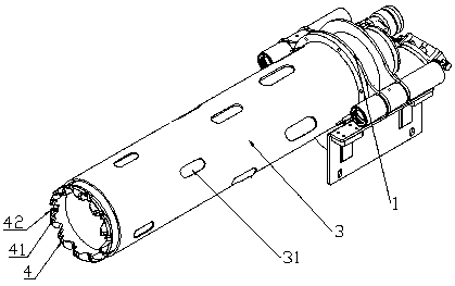 Drilling device achieving transverse drilling conveniently