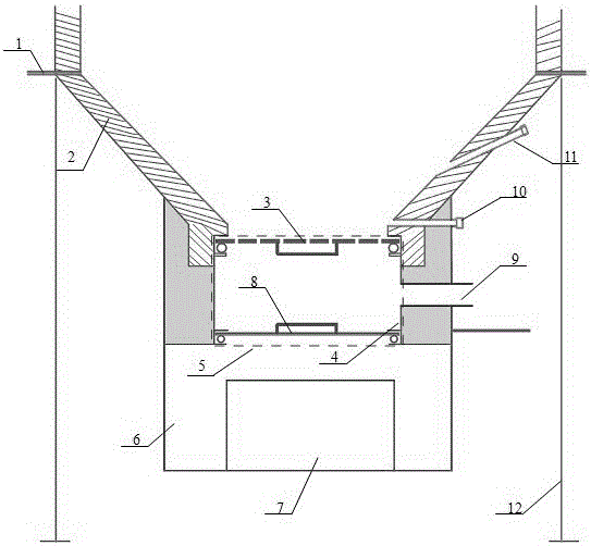 A gas distribution and ash discharge device for an updraft gasifier