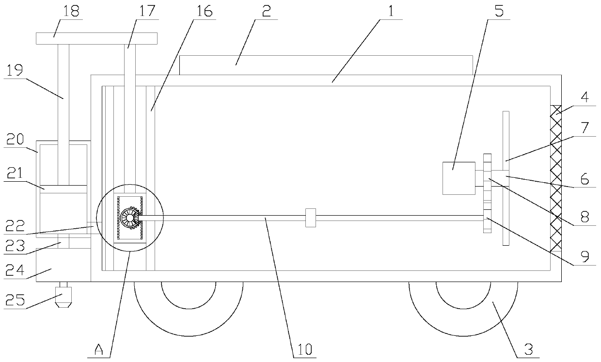 AGV with cleaning function for intelligent warehousing