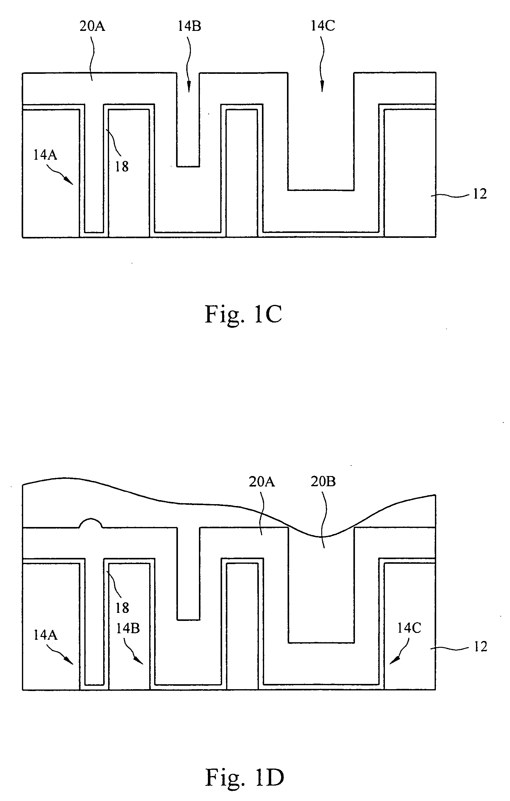 Differentially metal doped copper damascenes