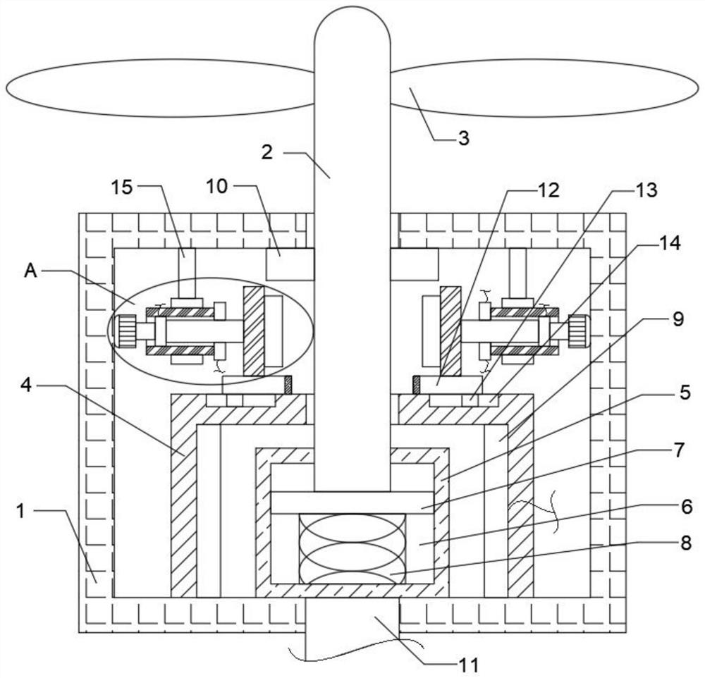 Speed limiting protection device for wind driven generator