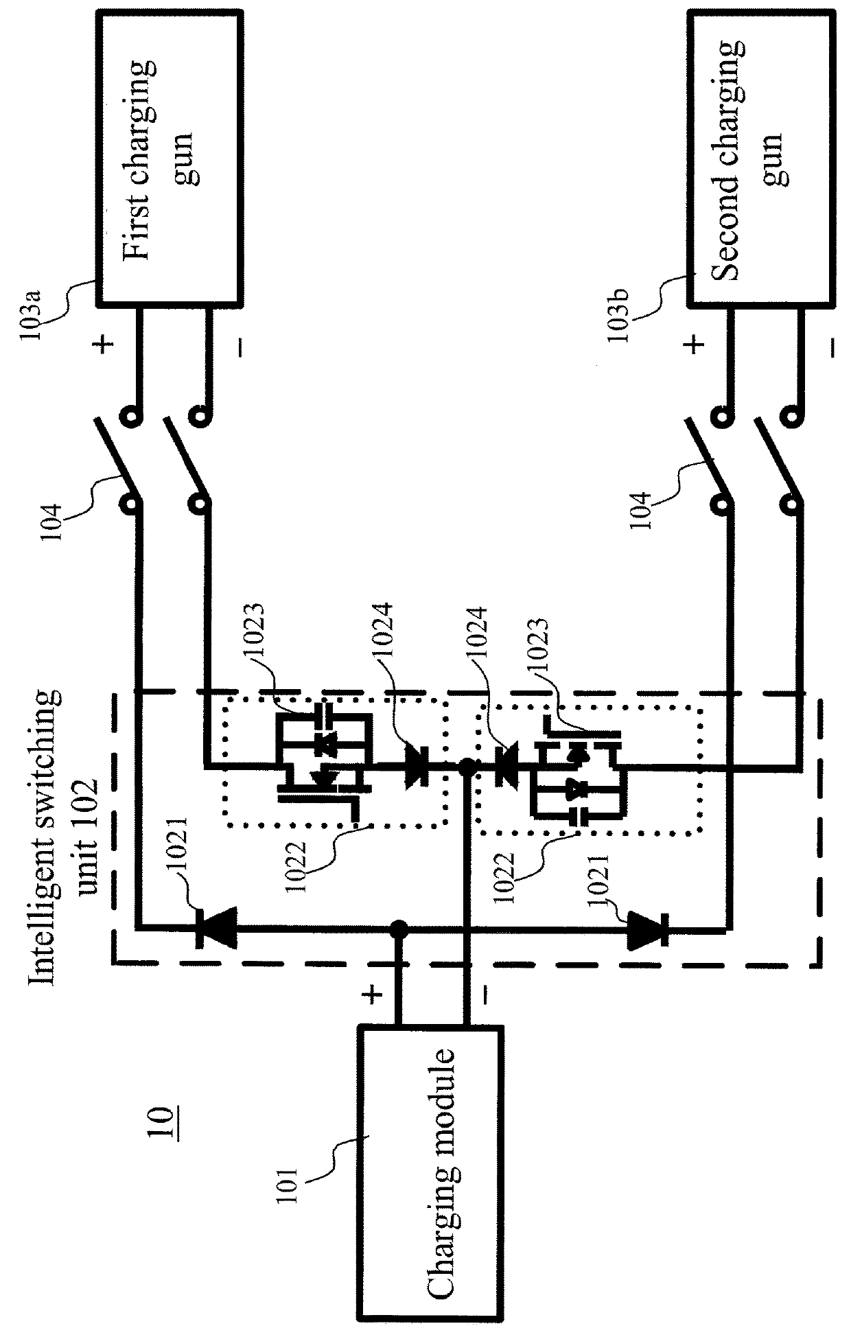 Intelligent power distributing system for charging station