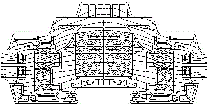 Plastic profile with triangular cavity and its composite material