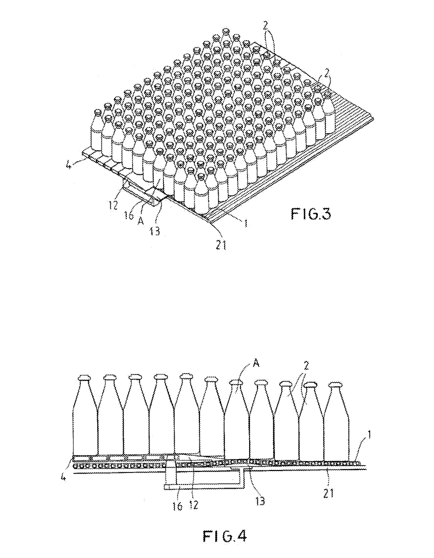 Apparatus for lifting a group of containers or the like