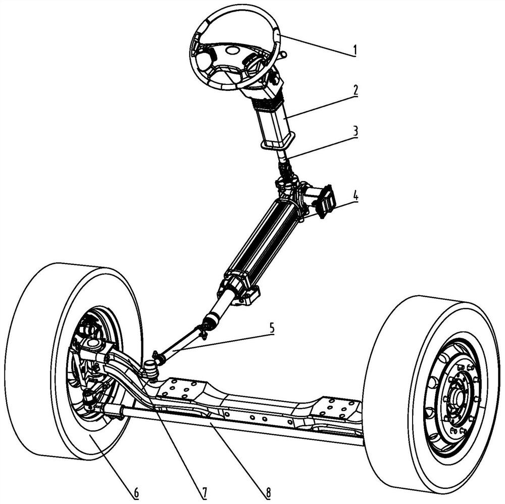 Electric power steering system for medium and large commercial vehicles