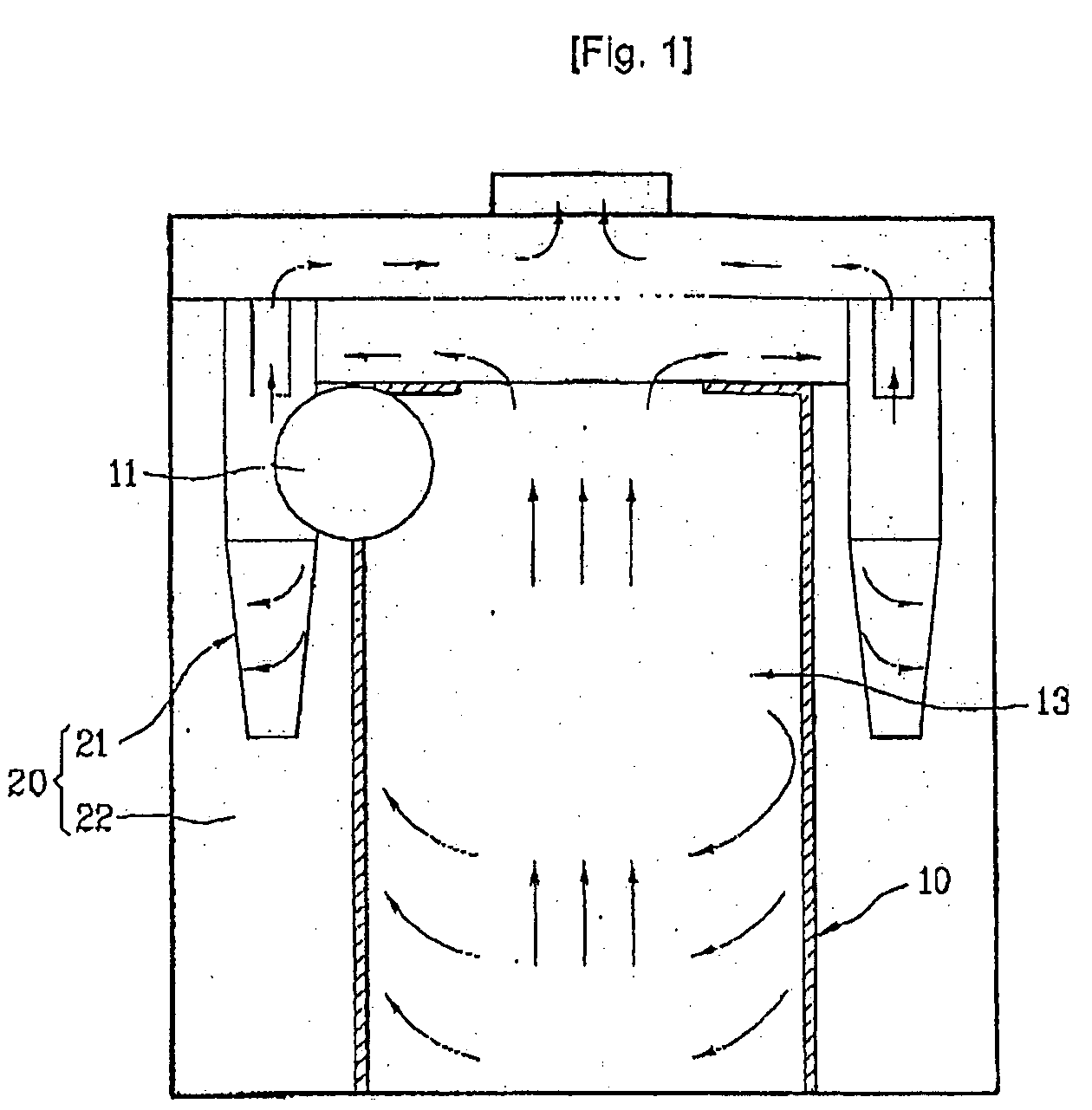 Dust collecting device for vacuum cleaner