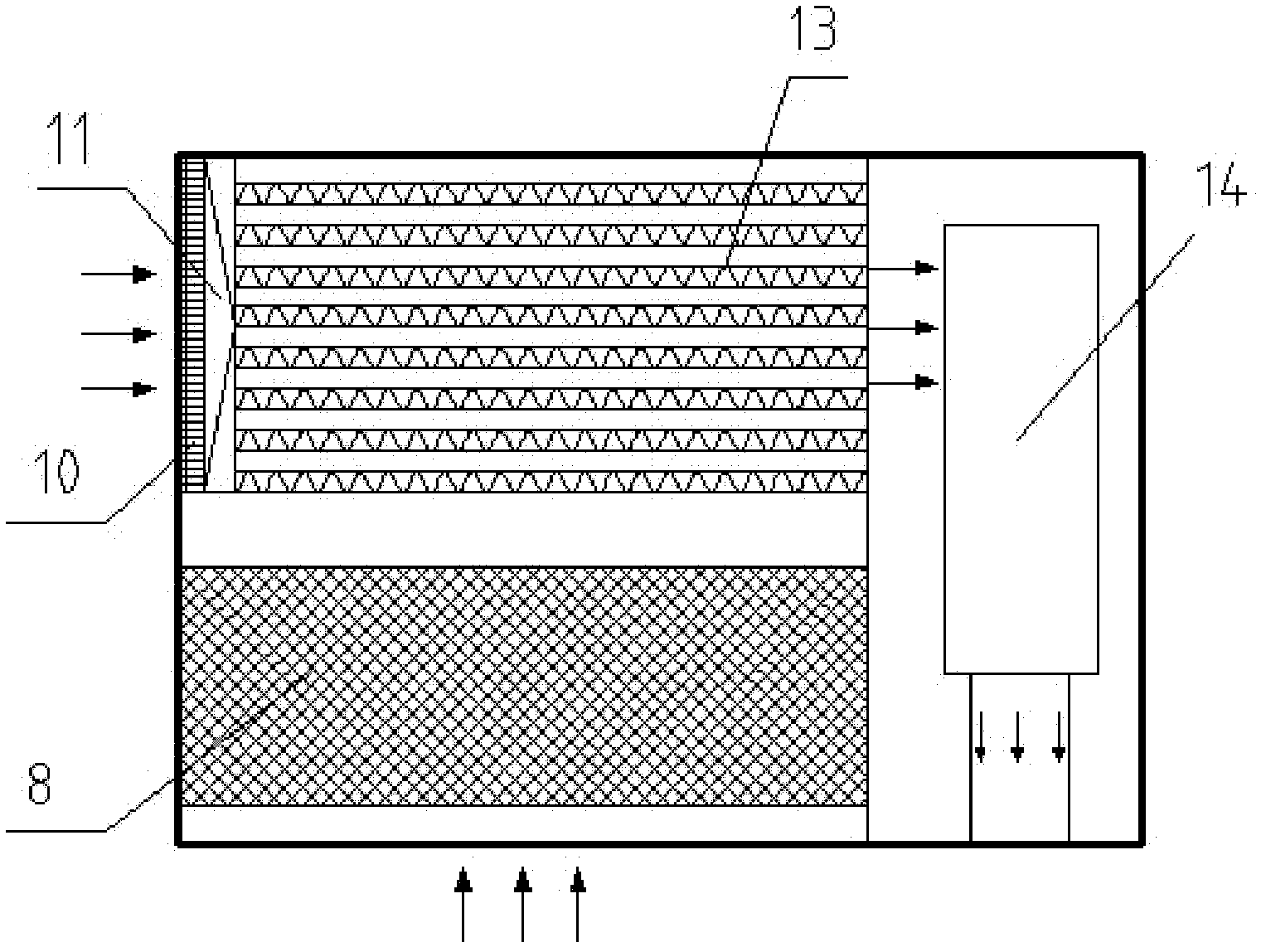 Evaporation cooling horizontal outdoor machine for semiconductor refrigeration