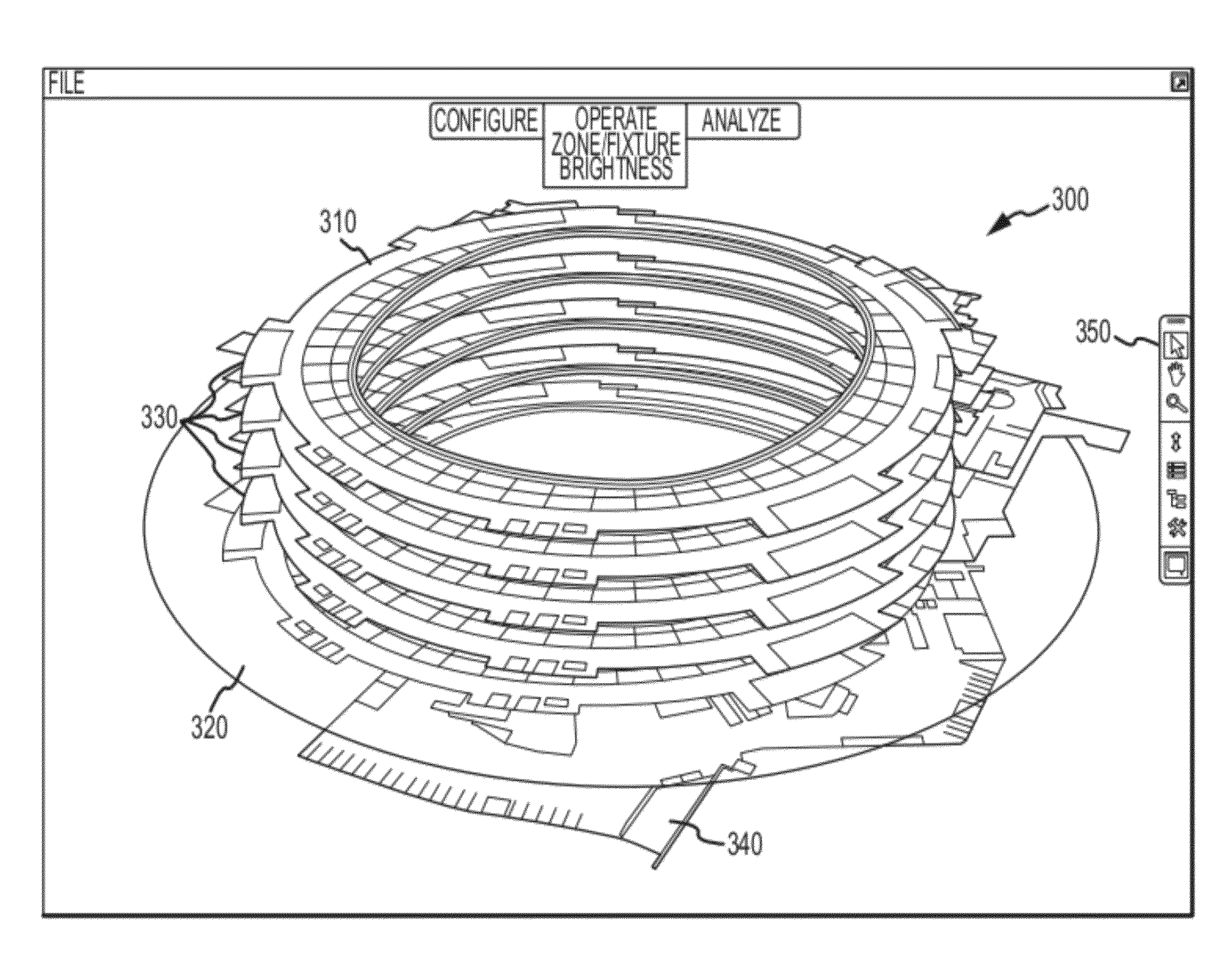 Three dimensional building control system and method