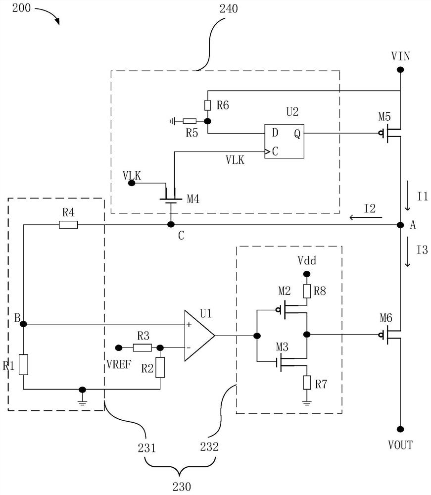 Overcurrent protection circuit and driving circuit of display panel