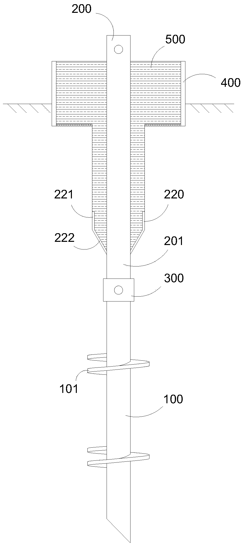 Spiral self-drilling steel pile capable of being reinforced through diameter increasing, and construction method of spiral self-drilling steel pile