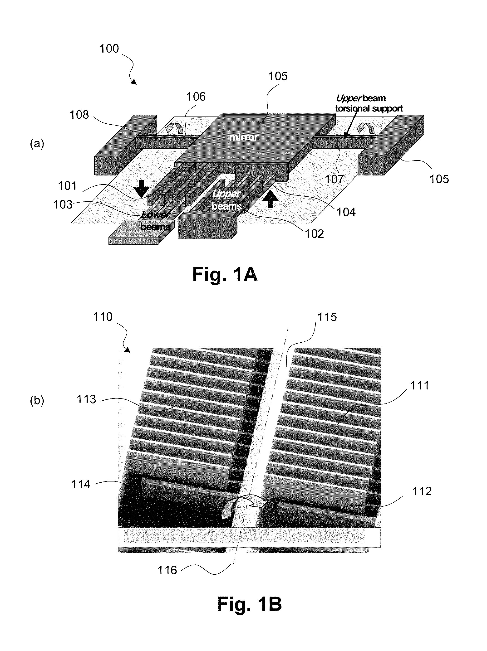 MEMS actuators with combined force and bi-directional rotation