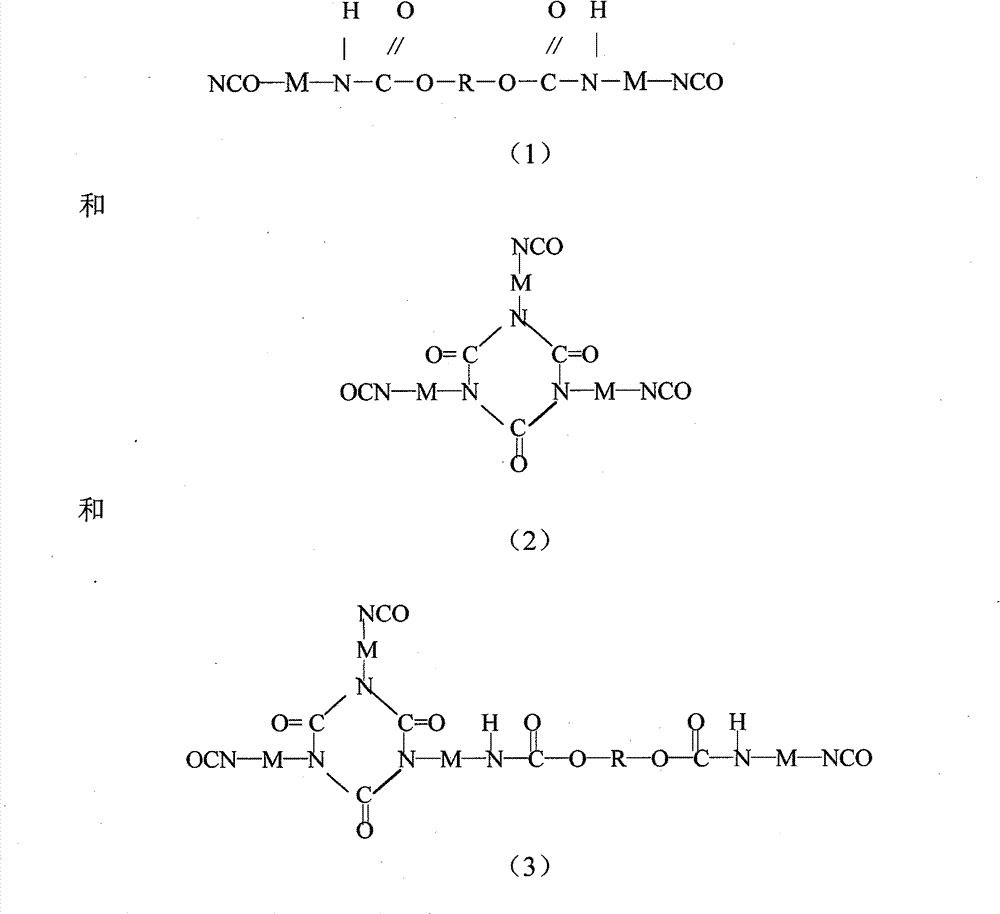 Curing agent methylene diphenyl diisocyanate tripolymer and method for preparing same