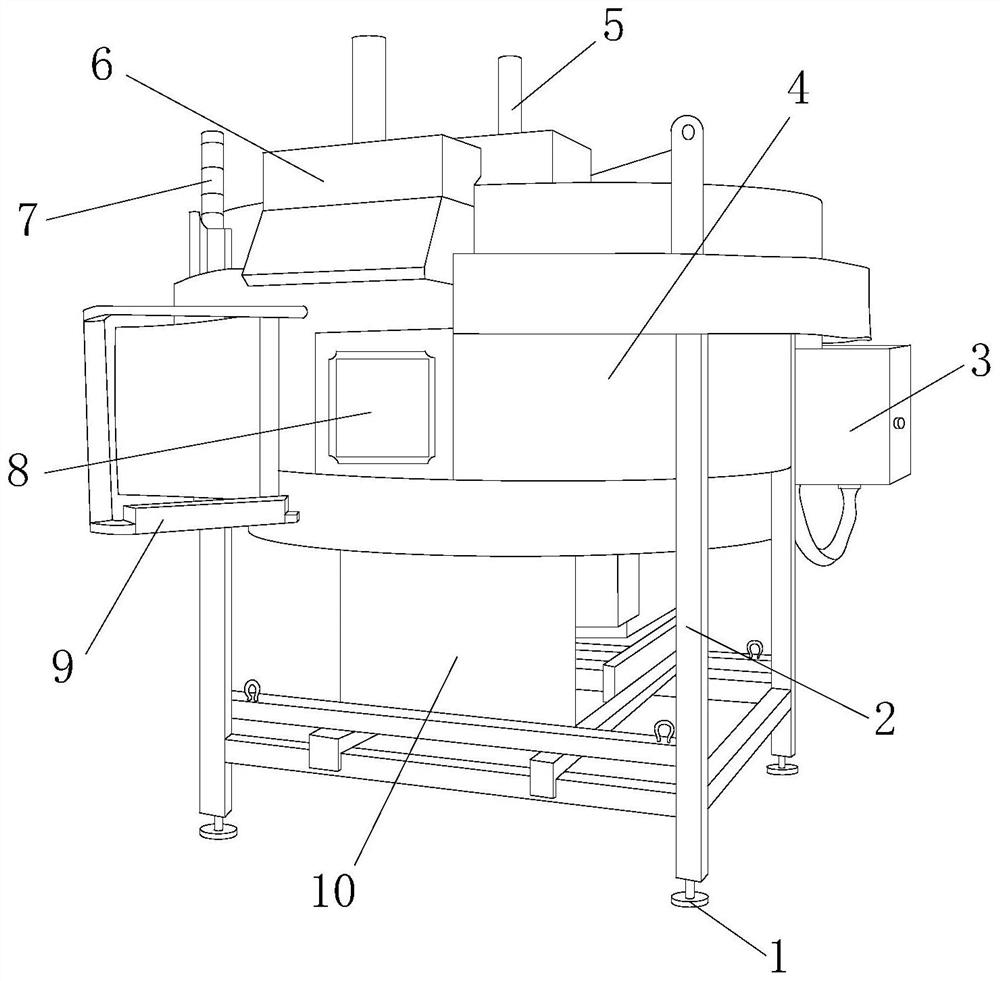 An energy-saving and environment-friendly metallurgical rotary hearth furnace flue gas heat exchange device