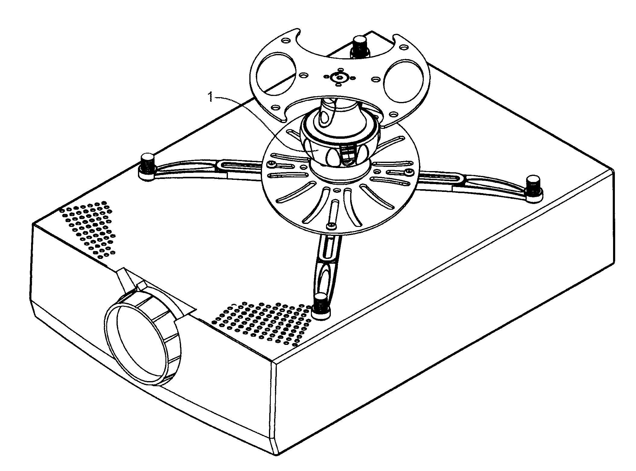 Quick Release Mechanism For Hanging Projector Mount with Safety Features