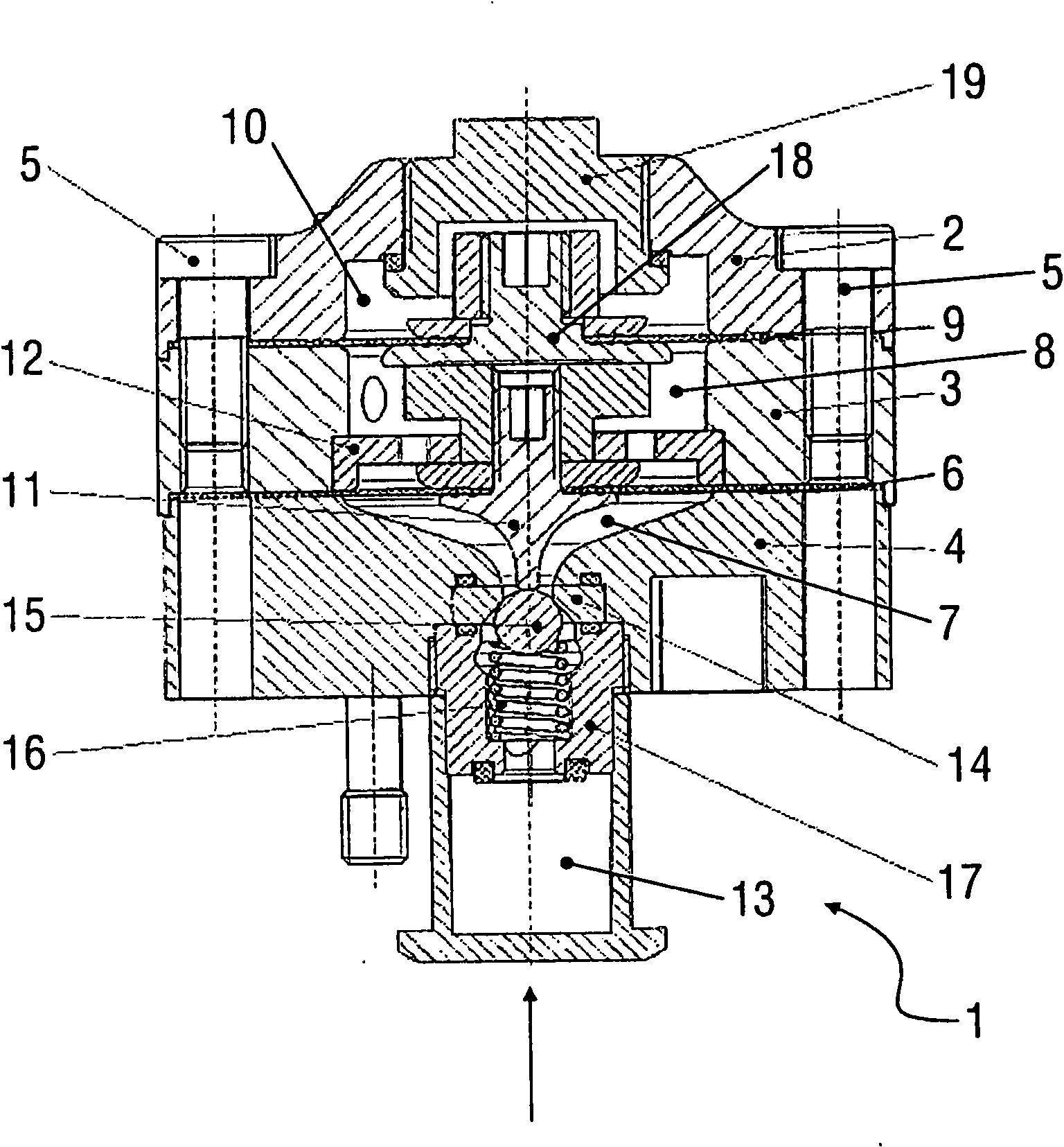 Pressure-actuated member, in particular paint pressure controller or coating agent valve