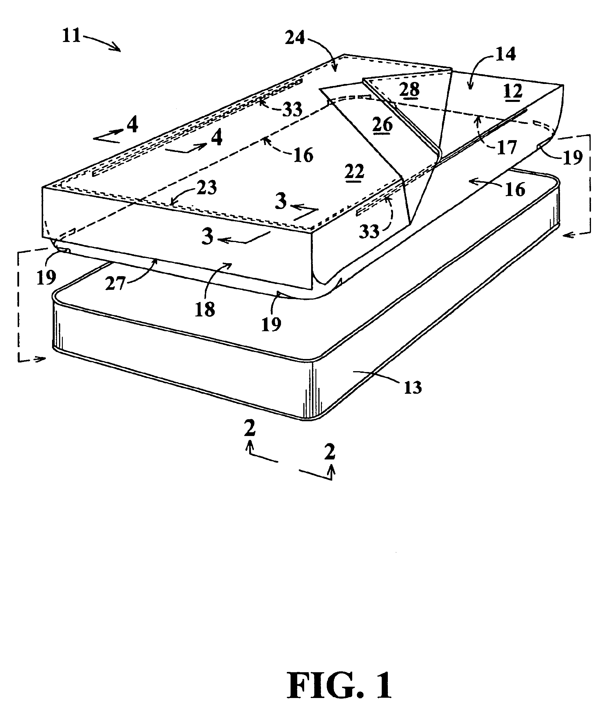 Unitized bedclothes assembly