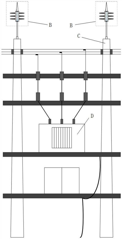 Transformer counterattack overvoltage protection device