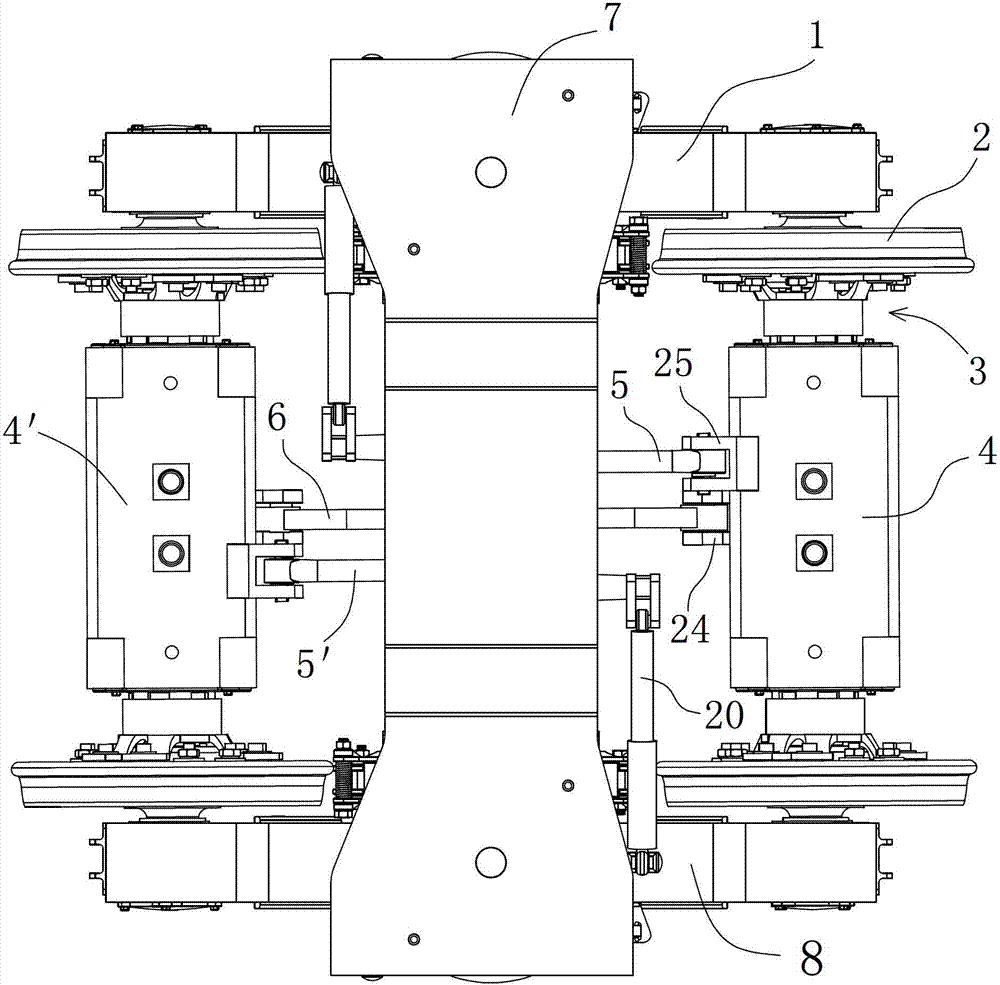 Direct-driving type bogie structure