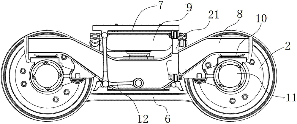 Direct-driving type bogie structure