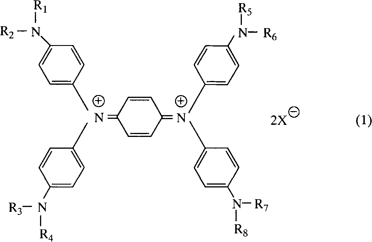 Near-infrared-absorbing film and optical filter employing the same for plasma display panel