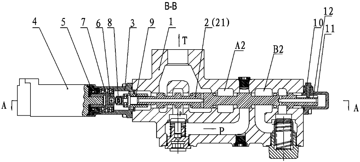 Electric-hydraulic reversing valve