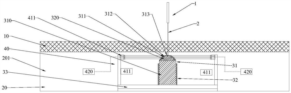 Intelligent acupuncture simulation structure based on 3D printing and construction method thereof