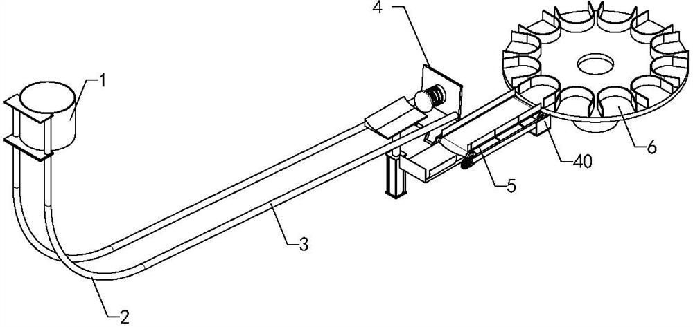 Multi-transmission bottle receiving and storing device with buffer guide rail