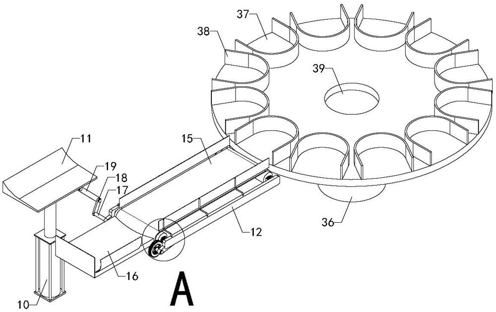 Multi-transmission bottle receiving and storing device with buffer guide rail