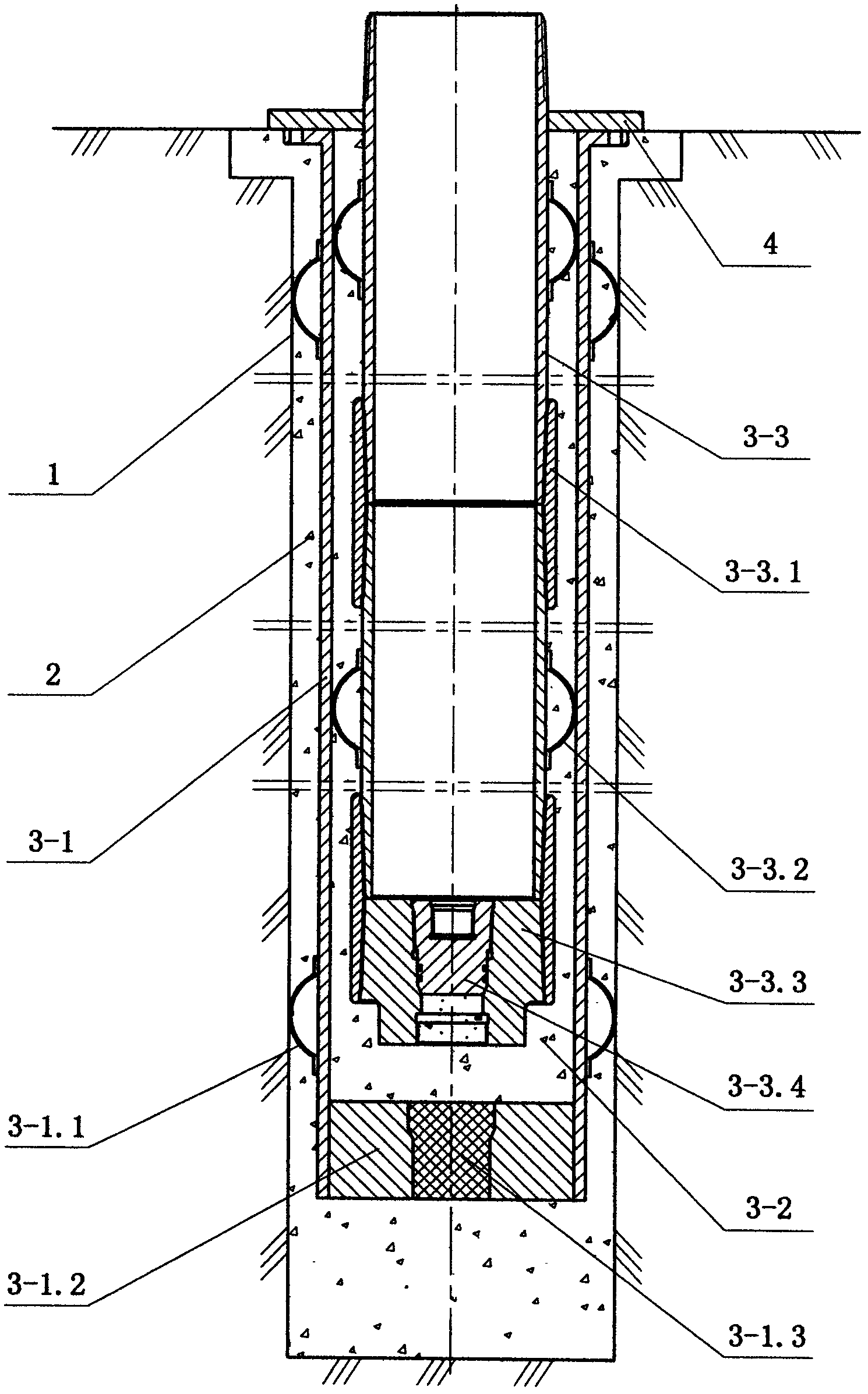 Multilayer fuel gas storage well cylinder used for high-pressure underground fuel gas storage well and molding-fixing method thereof