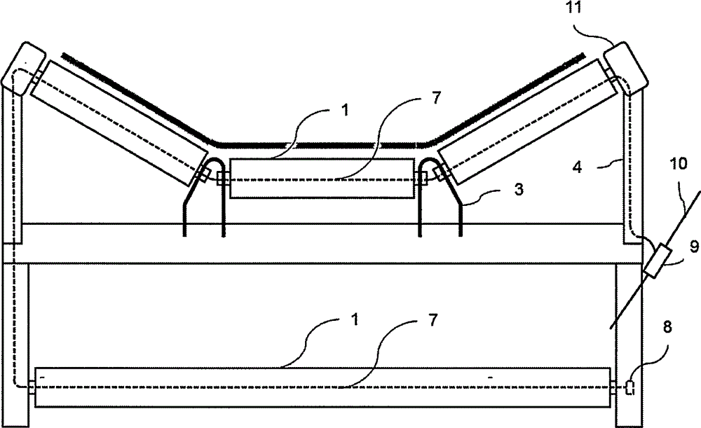 Belt conveyor with linear detector