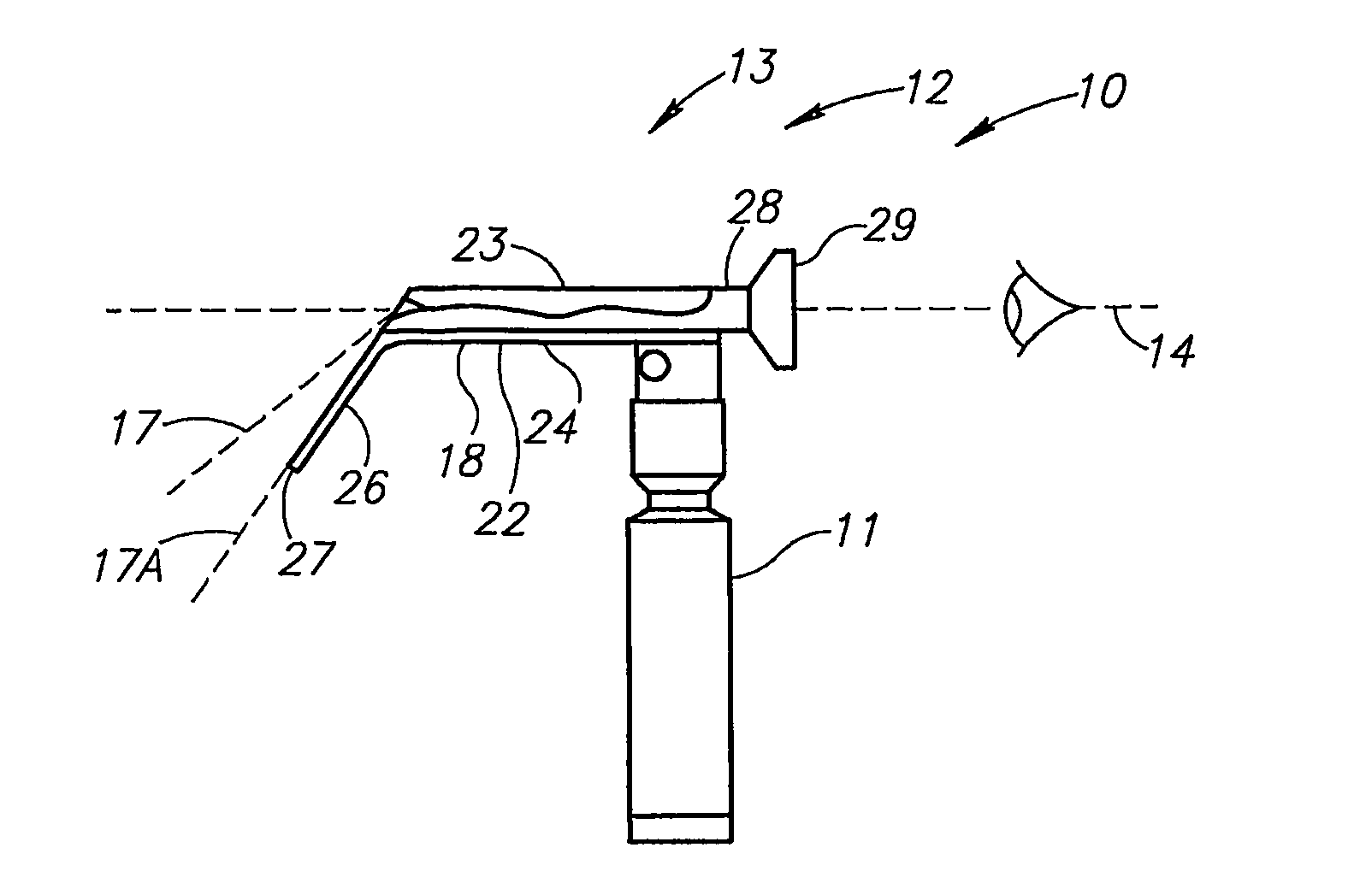 Laryngoscope apparatus with enhanced viewing capability