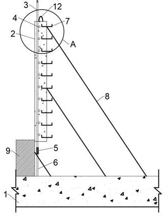 A construction structure and construction method for building an empty box structure of a ship lock