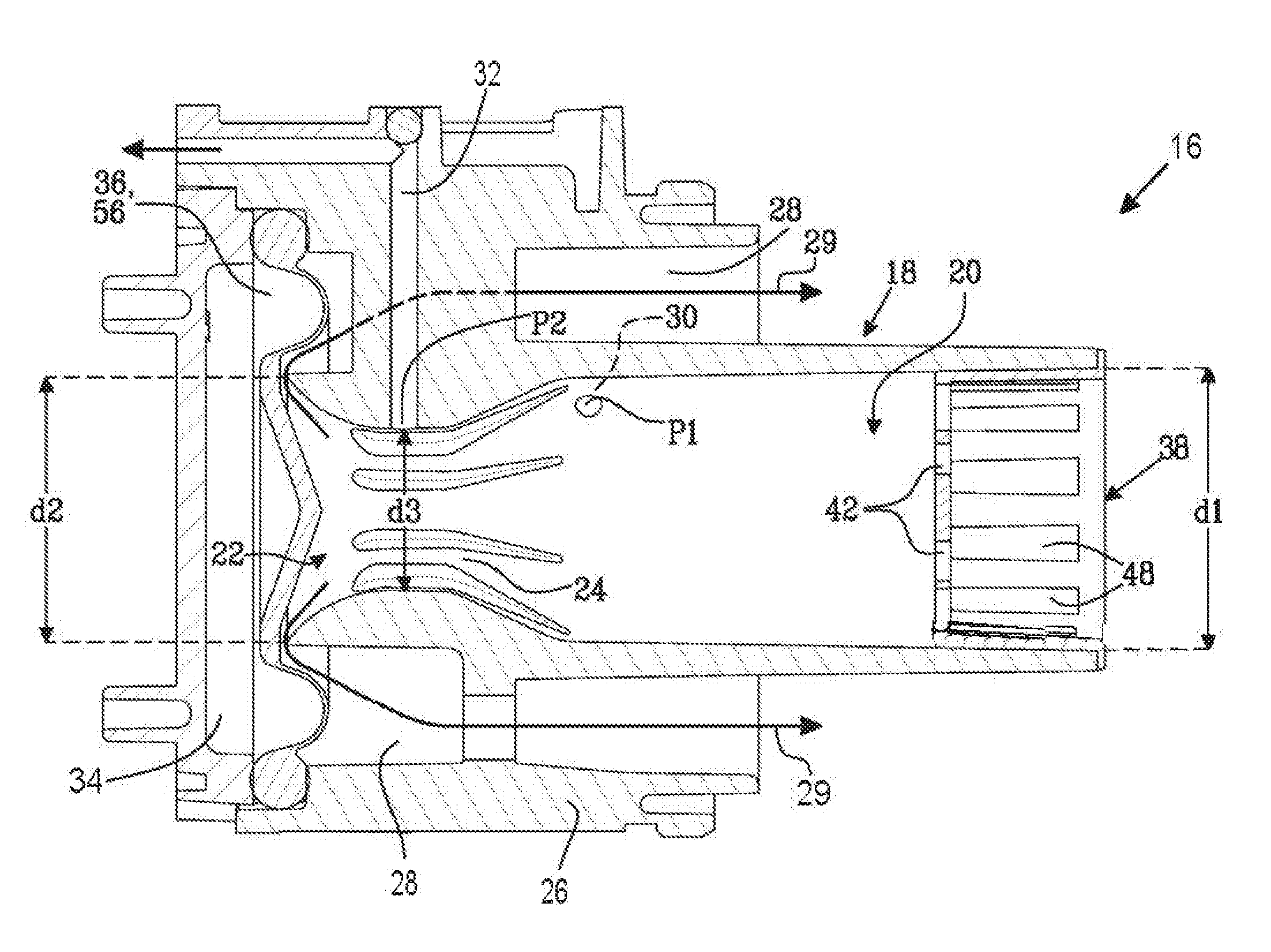 Flow sensor for ventilator