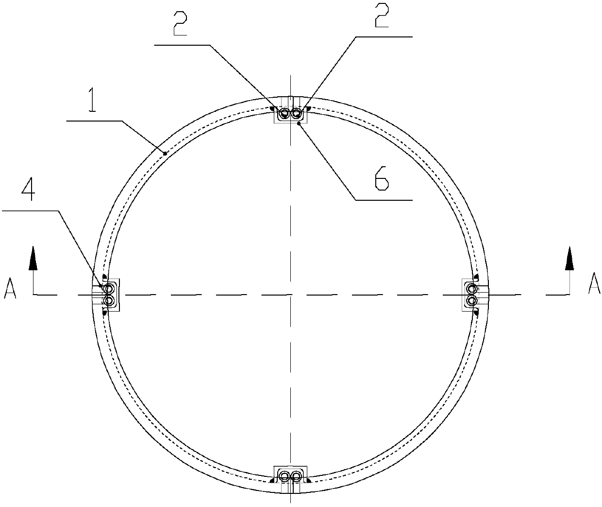 Offshore large-diameter steel pipe pile side grouting device and its construction method