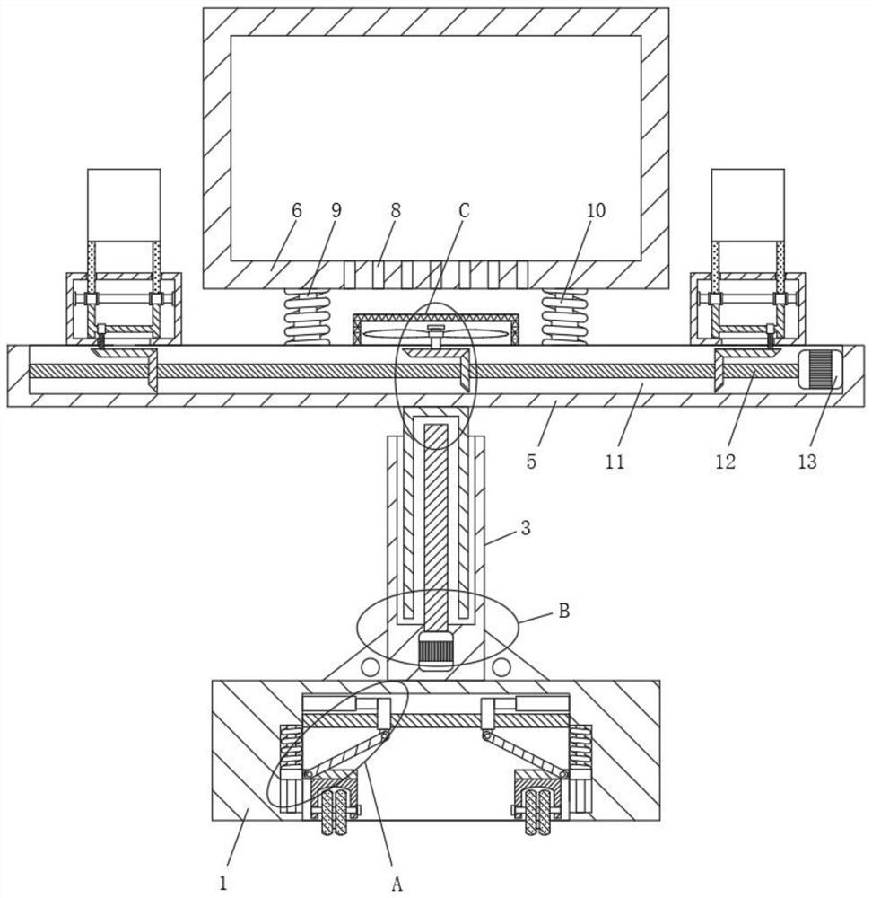 Computer display cabinet with lifting function