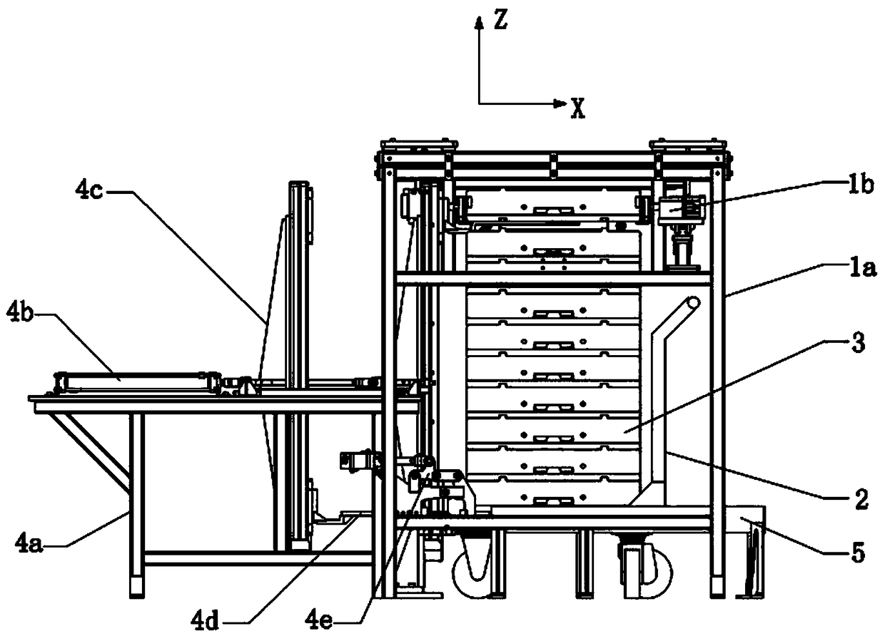 Tray conveying and switching system on automatic production line