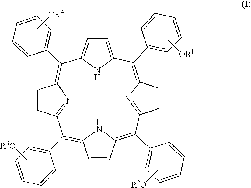 Tetraphenylbacteriochlorin derivatives and compositions containing the same