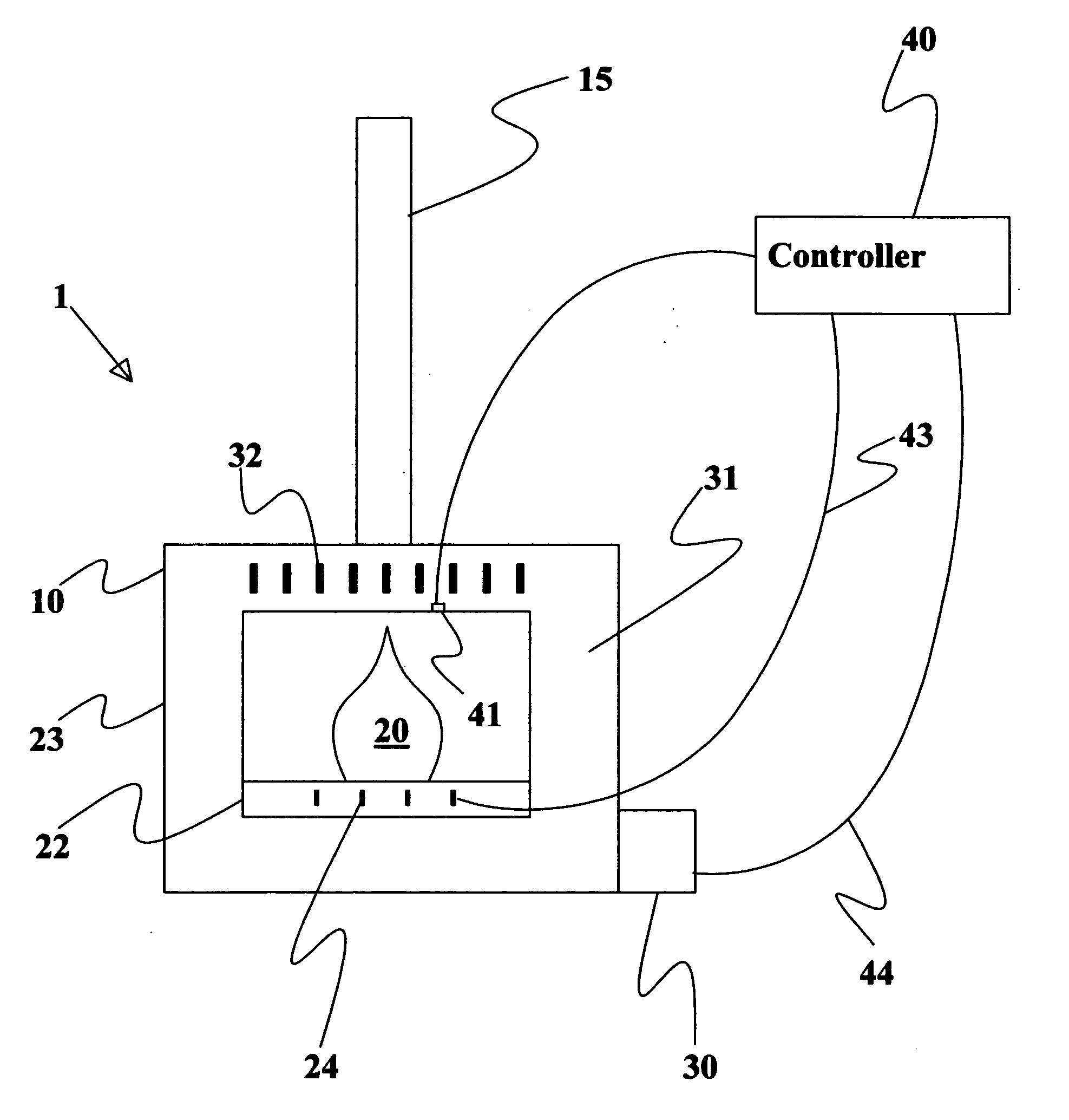 Intelligent and adaptive control system and method for wood burning stove