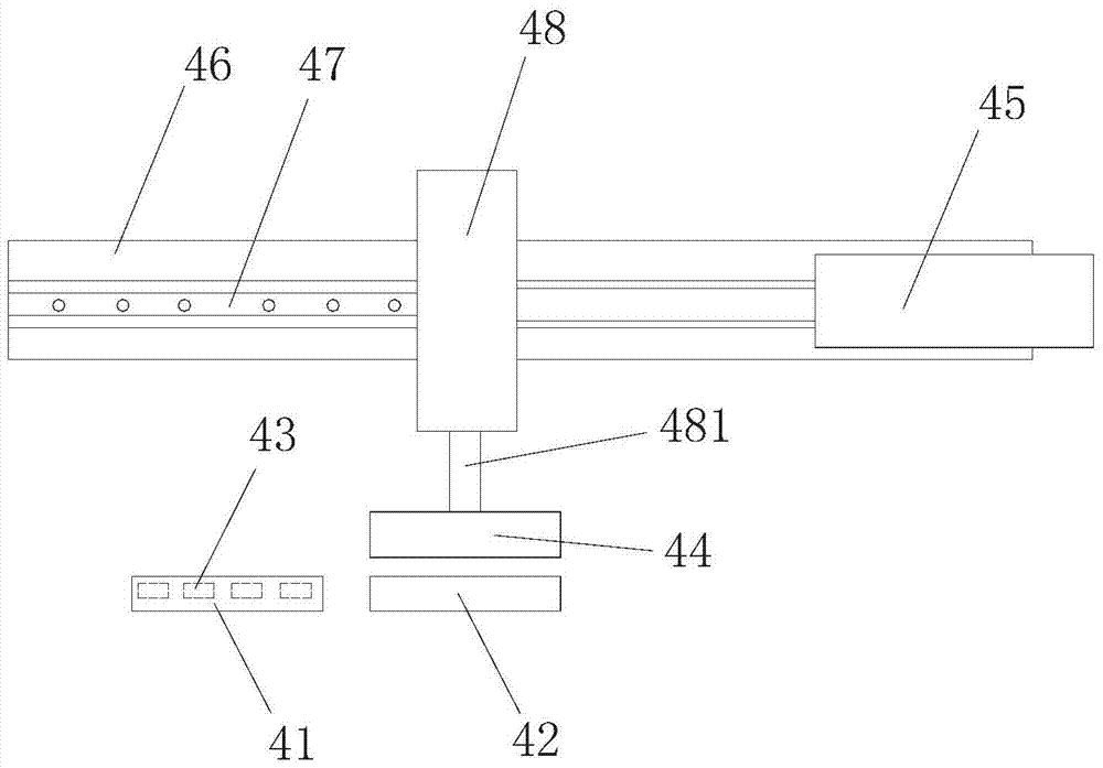 A glue peeling and sticking device