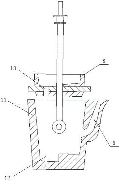 One-piece convenient hanging environment-friendly high-performance liquid alloy semi-pressure vessel and using method