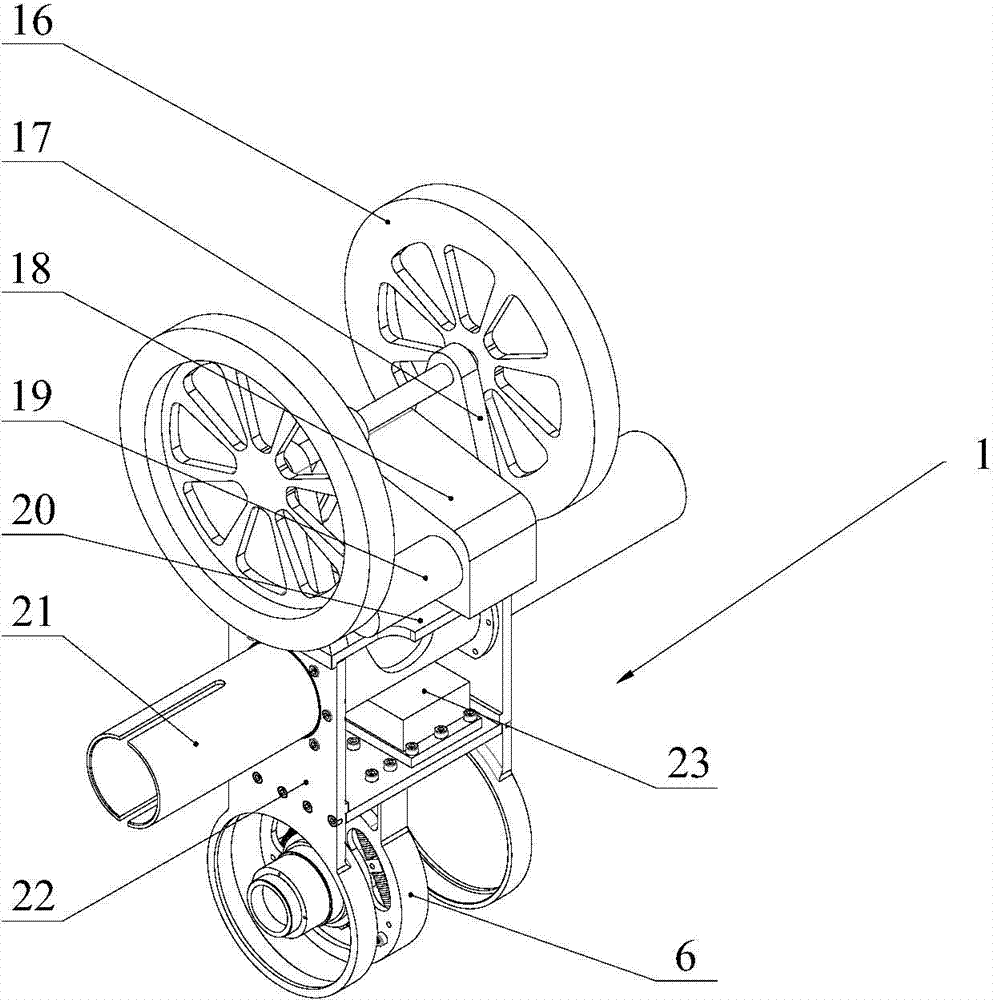 Single-leg robot jumping mechanism driven through connecting rod