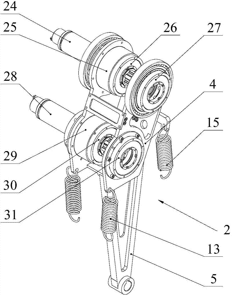 Single-leg robot jumping mechanism driven through connecting rod