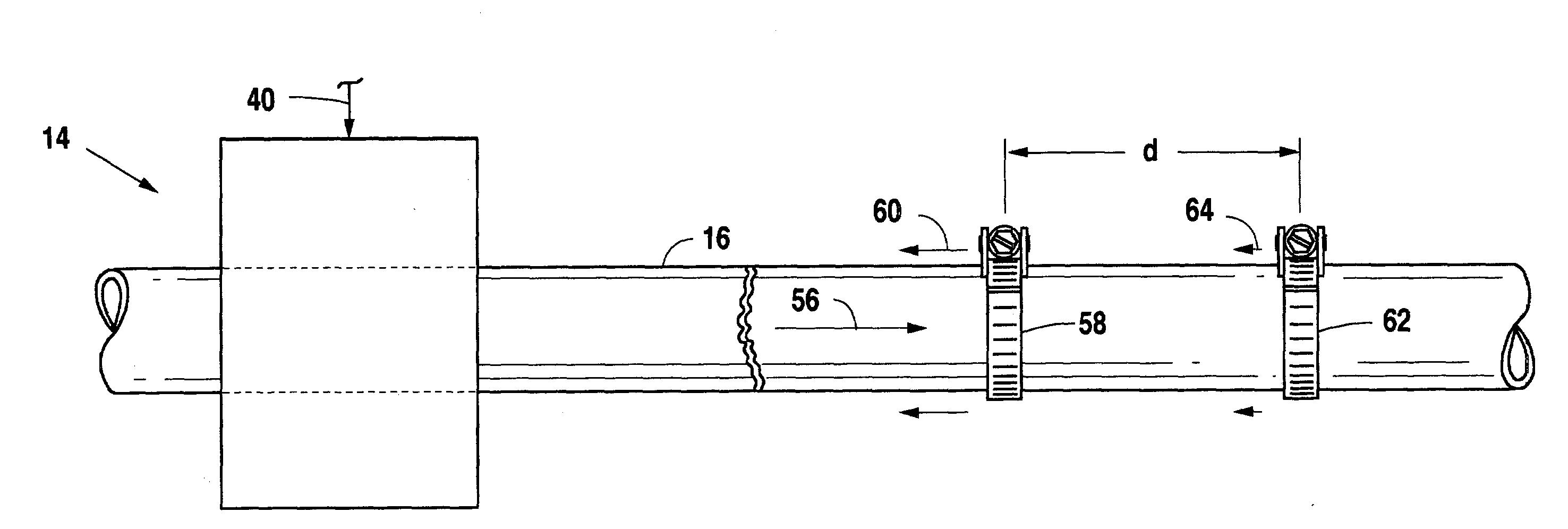 Calibration method and device for long range guided wave inspection of piping