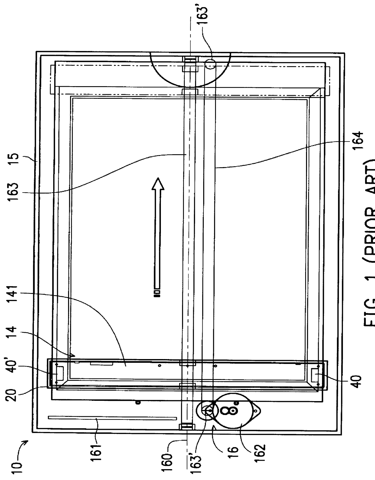 Device for holding and moving a contact image sensor